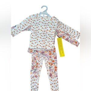 NWT 12M Baby Girl Fall Pajama Set (4 piece set)